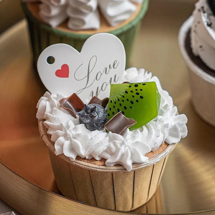 Lisslune | Realistic Handmade Synthetic Cream Cupcake for Photography Props and Decorative Displays