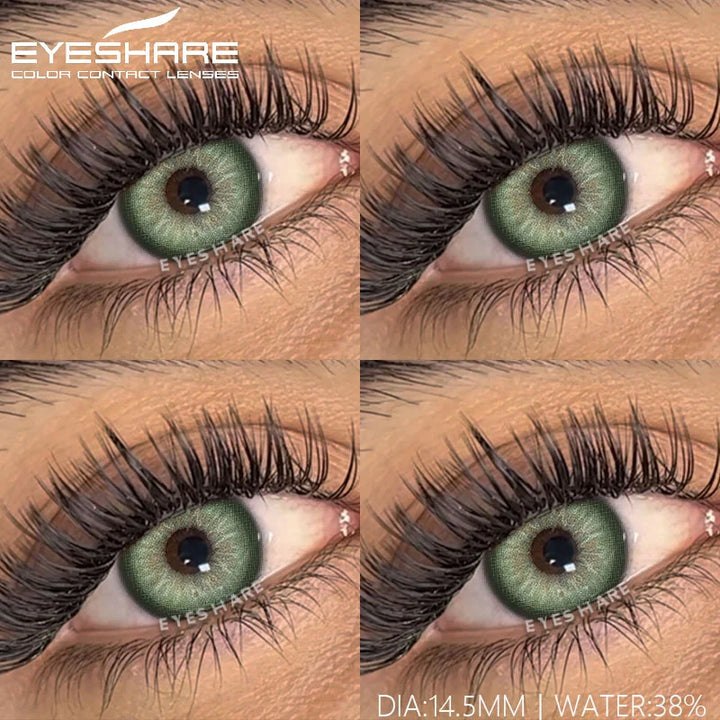 Rynx | 1 Pair Color Lenses Colored Contact Lenses New Brown Lens Blue Eye Lenses Green Lenses Cosmetic Gray Eye Lens Yearly