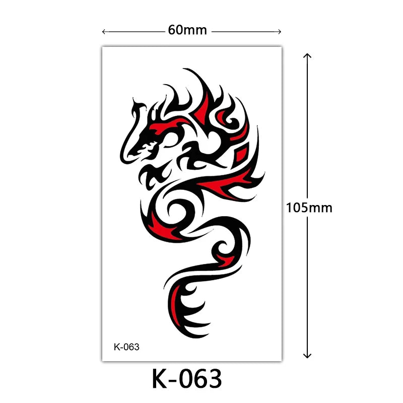 Rynx | New Temporary Tattoo Stickers Sexy Totem Butterfly Dreamcatcher Transfer Flash Tattoo Women Neck Hand Body Art Artificial Tattoos Men
