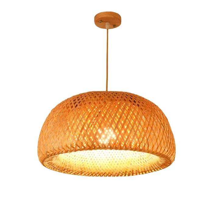 Lisslune | Luxora Handwoven Bamboo Pendant Light - Eco-friendly Ceiling Lamp