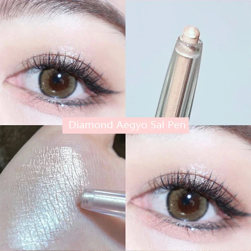 Rynx | Glitter Diamond Lying Silk Eyeshadow Pencil Waterproof Glossy Matte Brightening Silk Eyeshadow Eyeliner Highlighter Pencil Makeup Tool