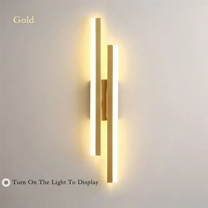 Lisslune | Modern LED Wall Lamp: Black/Gold Acrylic Room Decoration Light