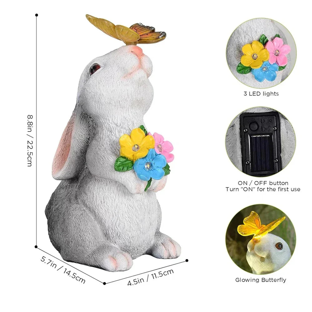 Lisslune | Butterfly and Flower Bunny Garden Light