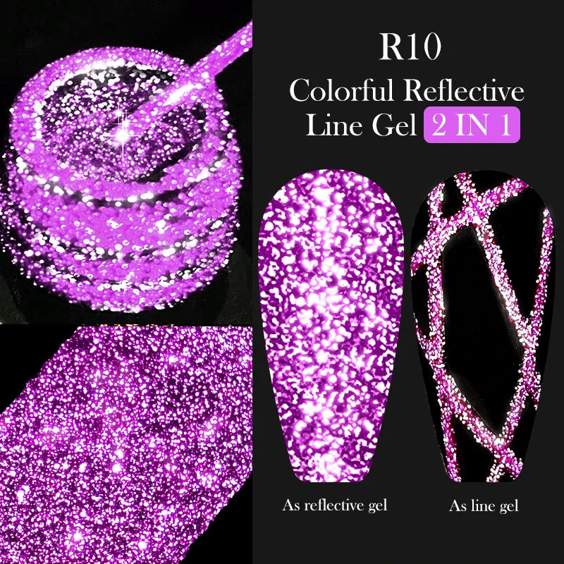 Rynx | 5ML Silver Metallic Painter Liner Gel Nail Polish Super Bright Mirror Drawing Gel Semi Permanent Line French Nail Art