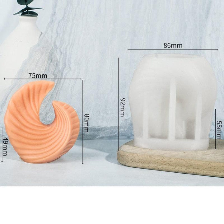 Lisslune | Creative spiral column silicone mold for unique candle and soap making!