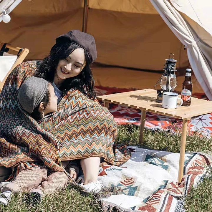Lisslune | Chevron Knit Blanket