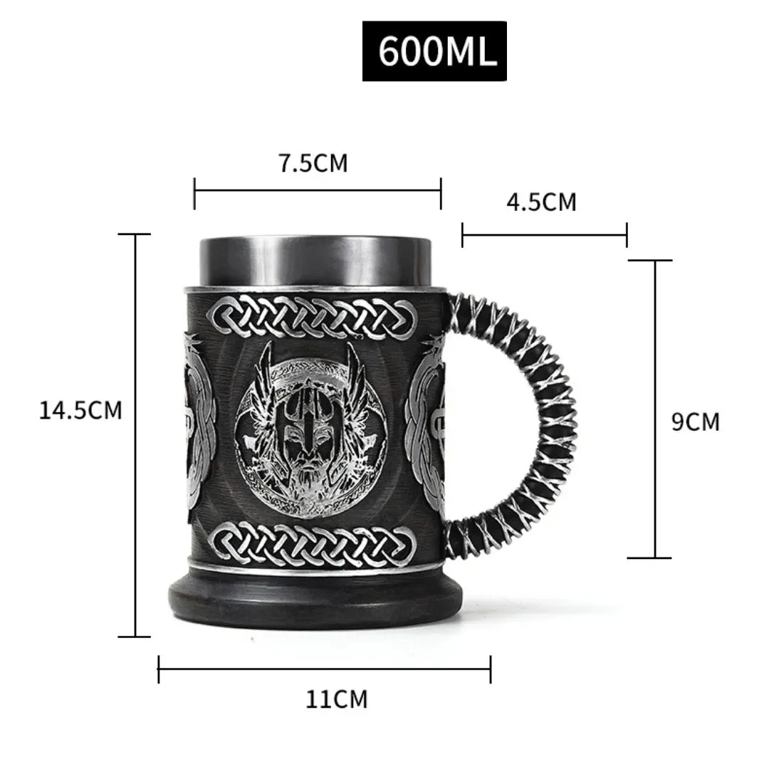Lisslune | 3D Viking-Style Wooden Mug