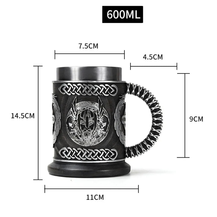 Lisslune | 3D Viking-Style Wooden Mug