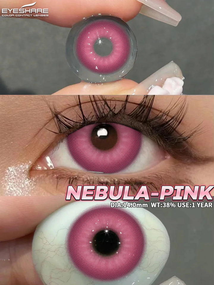 Rynx | 1 Pair Colored Contact Lenses Purple Eye Lenses Yearly Cosplay Red Lenses Cosmetic Contact Halloween Gentle Makeup Pupils