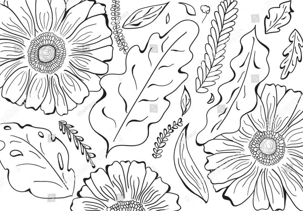 Lisslune | Serene Tropical Paradise Abstract Mural - Elegant Botanical Decor for Stylish Homes