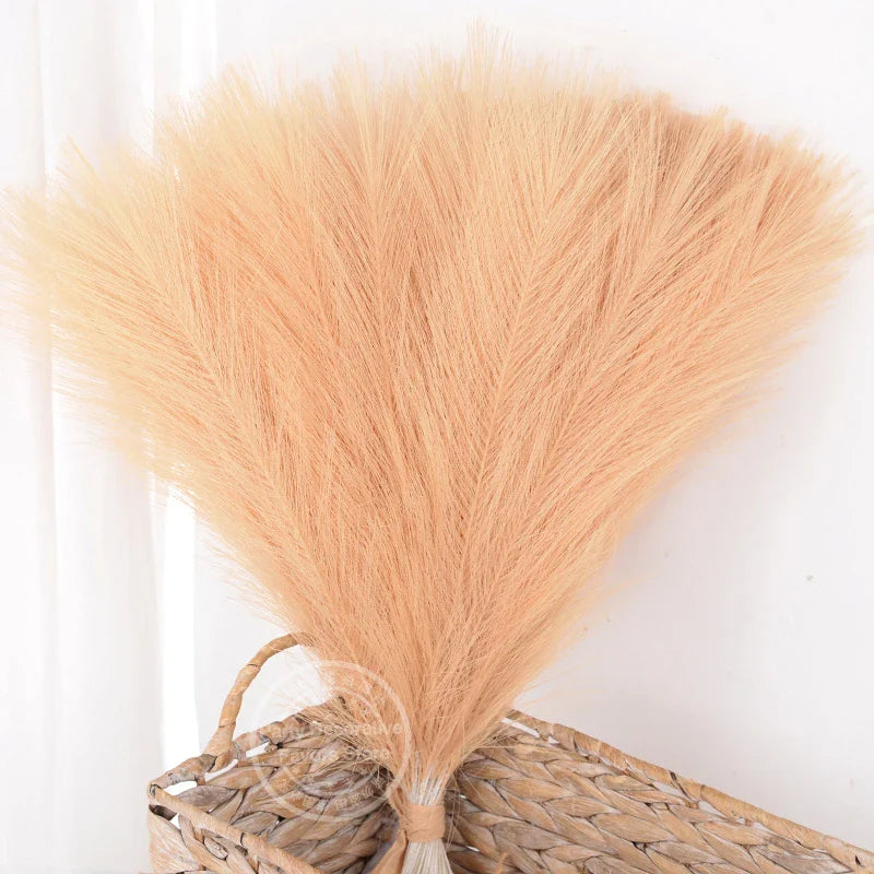 Rynx 15/30pcs Artificial Pampas Grass Bouquet Home Living Room Wedding Party Decoration Artificial Plant 43cm Dried Flower Reed DIY Vase