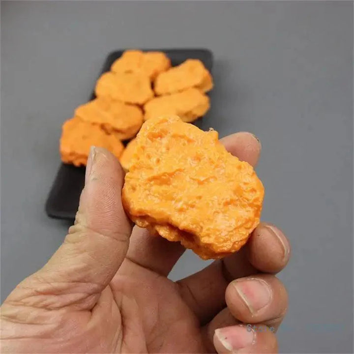 Lisslune | Set of 6 Realistic Artificial Fried Chicken Nuggets for Food Styling and Photography