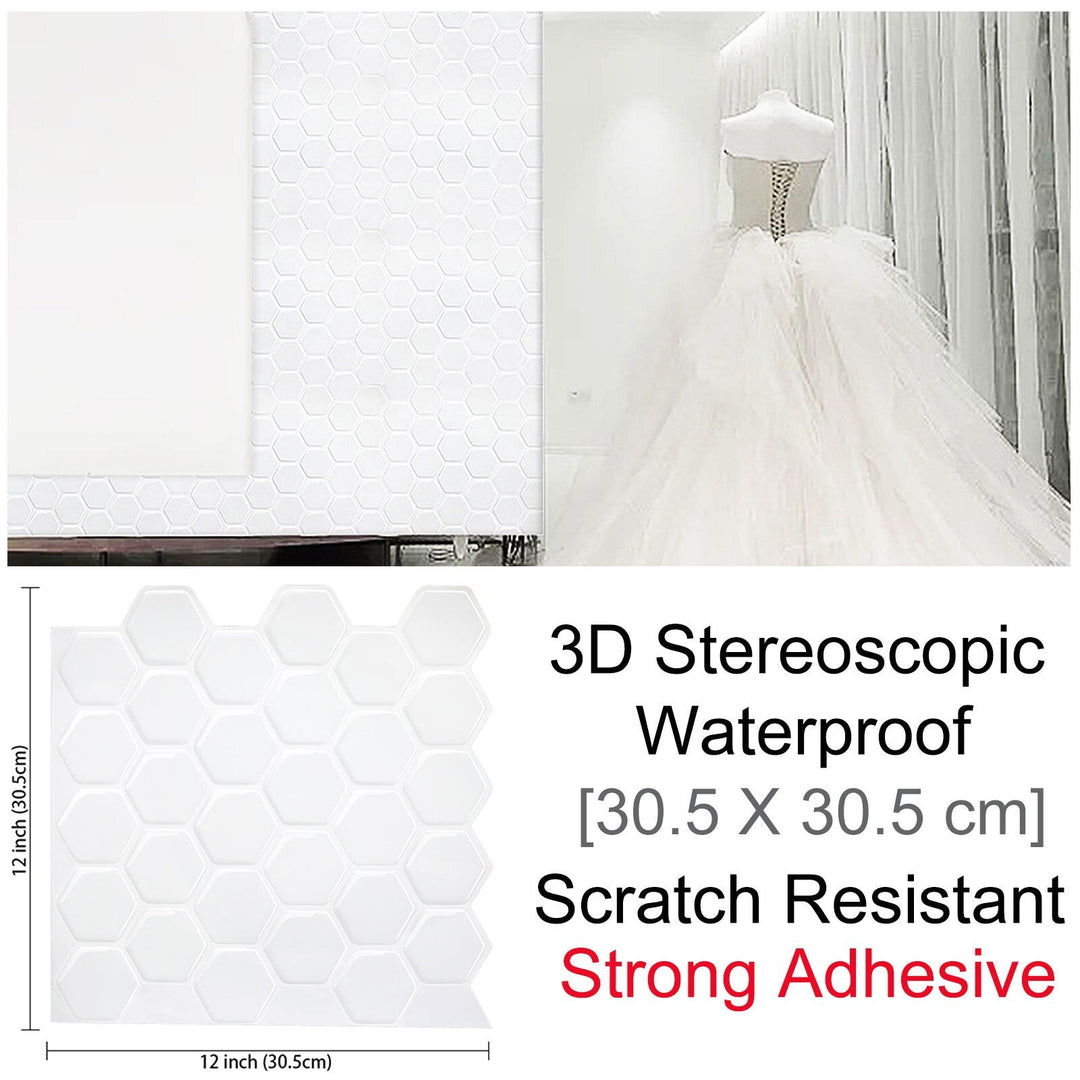 Lisslune | 3D Self-Adhesive Hexagonal Wall Stickers