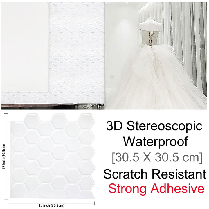Lisslune | 3D Self-Adhesive Hexagonal Wall Stickers