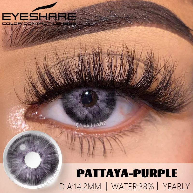 Rynx | 2-piece color contact lens set for eyes Gray lenses Blue eye lens Black contact lenses Annual cosmetic multicolored contact lenses