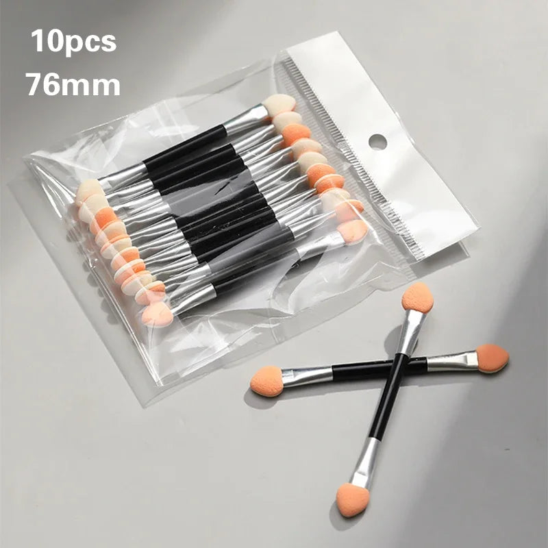 Rynx | 10/100 pcs Small Portable Eyeshadow Applicators in Bulk Double Sponge Eyeshadow Brush Makeup Tools Double-Headed Eyeshadow Brush