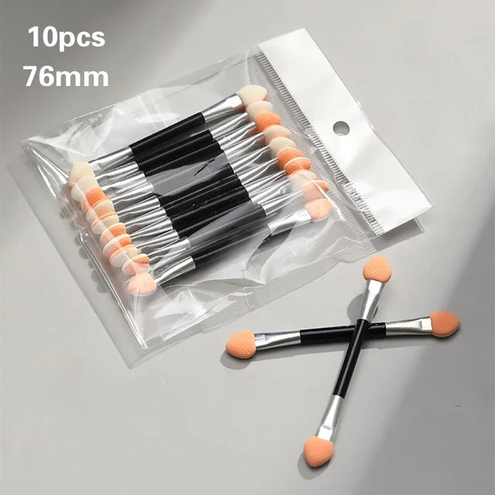 Rynx | 10/100 pcs Small Portable Eyeshadow Applicators in Bulk Double Sponge Eyeshadow Brush Makeup Tools Double-Headed Eyeshadow Brush