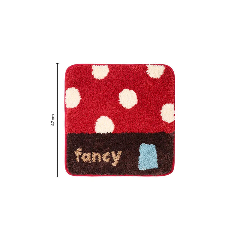Rynx | Lovely Tufting Seat Cushion Mat Soft Round Square Mushroom Dots Chair Sofa Pad Home Office Warm Room Decor for Autumn Winter