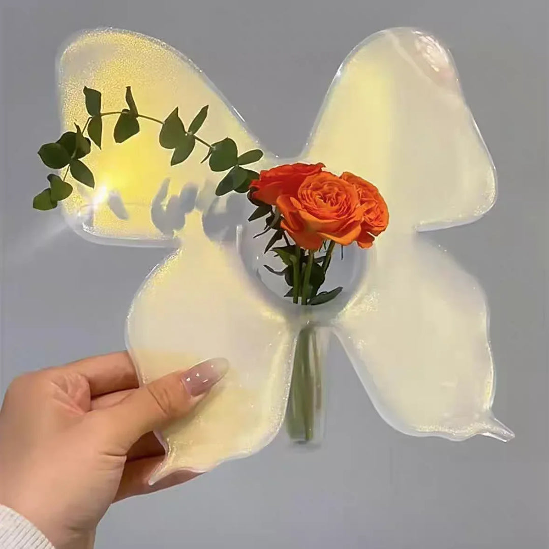 Lisslune | Artistic Butterfly Clear Flower Vase