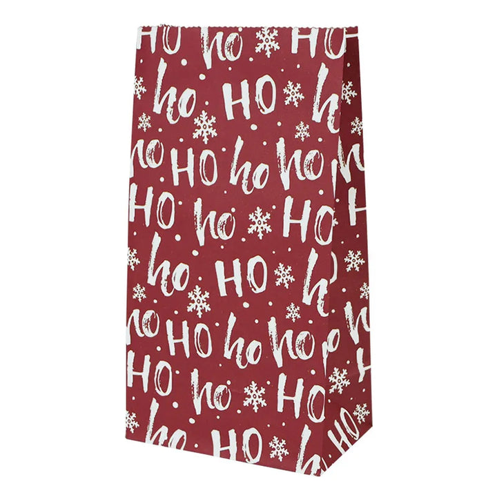 Rynx 10 pieces kraft paper candy cookie bags Santa snowman Christmas gift packaging bags Xmas Navidad New Year party decoration supplies