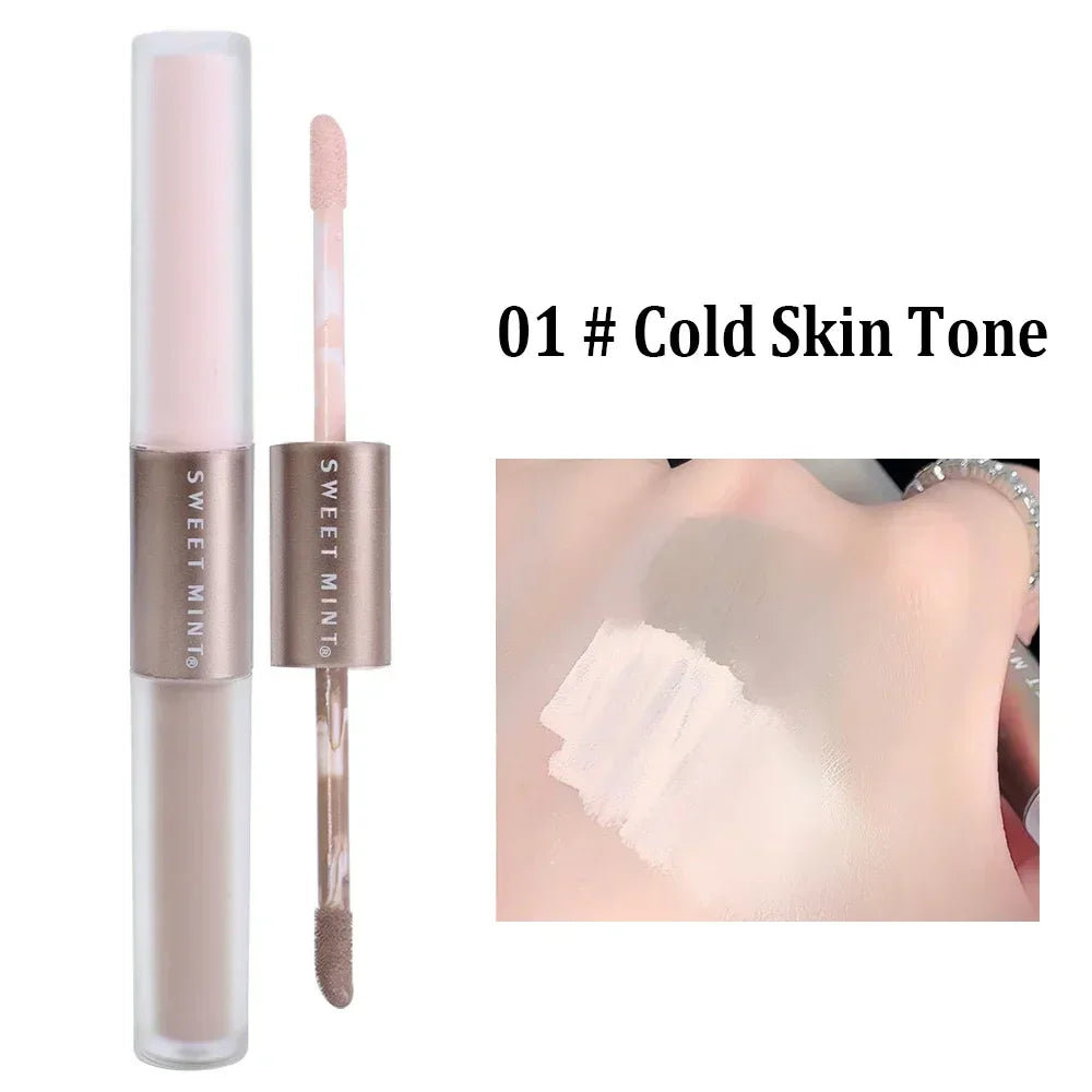Rynx | Liquid Contour Bronzer Stick 2 in 1 Brightens the Skin Warm Shade Brown Nose Shadow Contour Matte Highlighter Face Bronzer Make-up