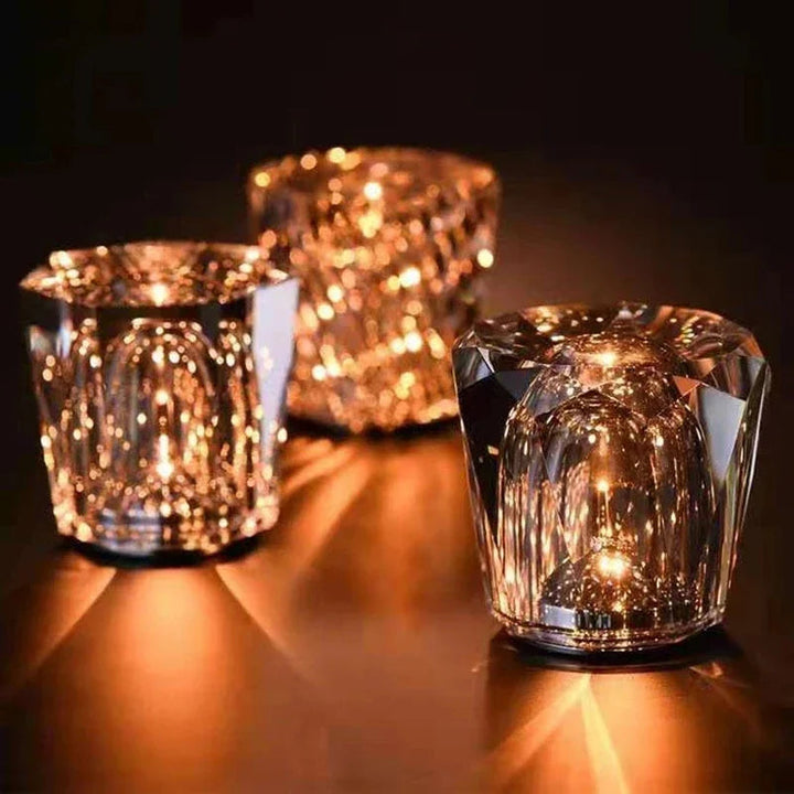 Lisslune | LumiGleam - Crystal faceted table lamp