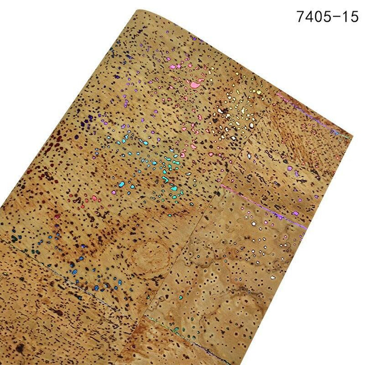 Lisslune | Cork style synthetic leather fabric for creative craft projects