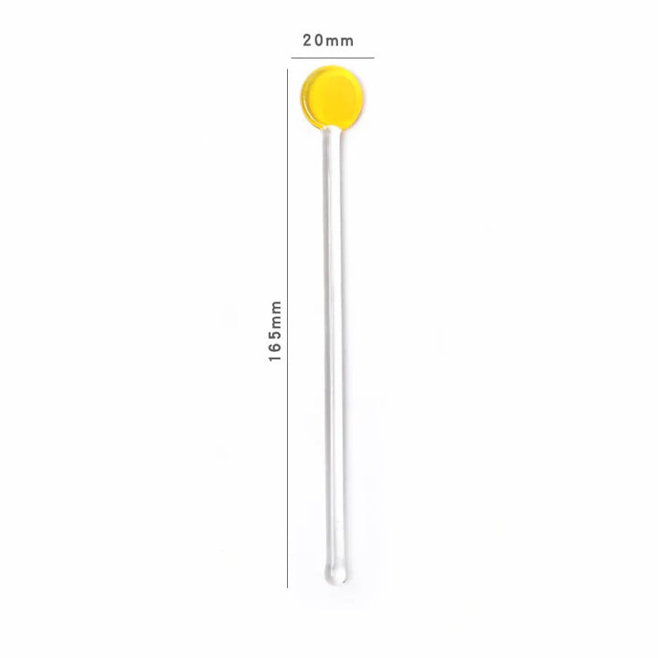 Rynx | Sweet Colored Glass Long Handle Stirring Spoon Coffee Milk Dessert Ice Spoon Colored Transparent Glass Spoon
