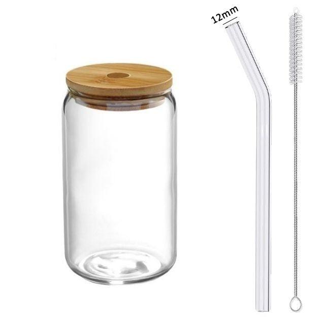 Lisslune | Elegant Can-Shape Glass Tumbler Set - 4 Premium Cups for Luxurious Drinking Experiences