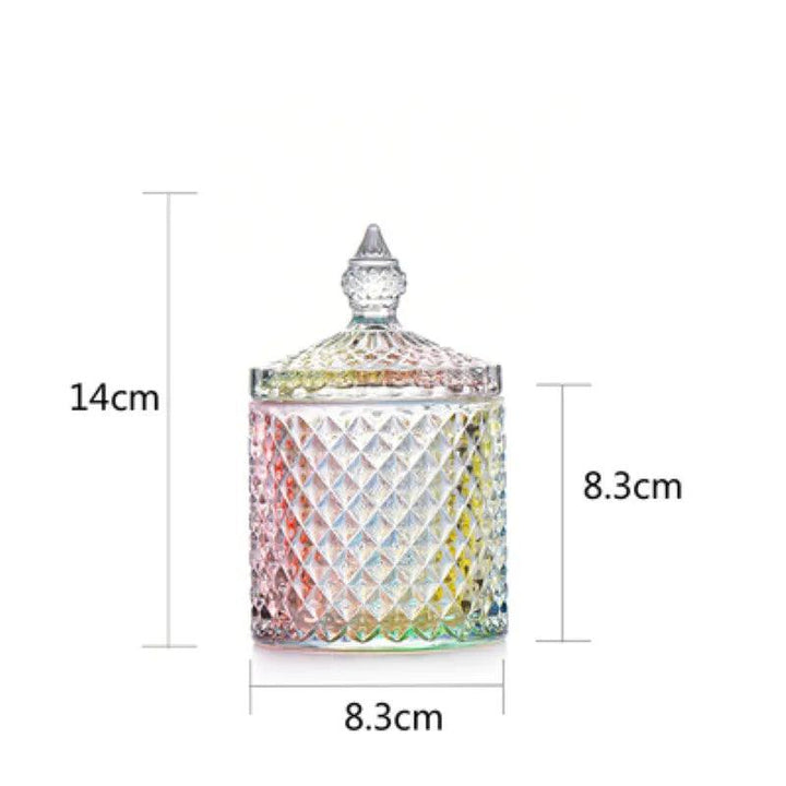 Lisslune | Colorful diamond glass storage container for sweets and sugar - 300ML & 600ML options