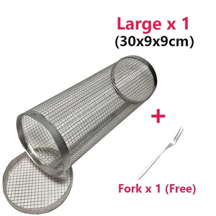 Lisslune | GrillEnjoy 360° – Rotating BBQ basket for campfire & grill