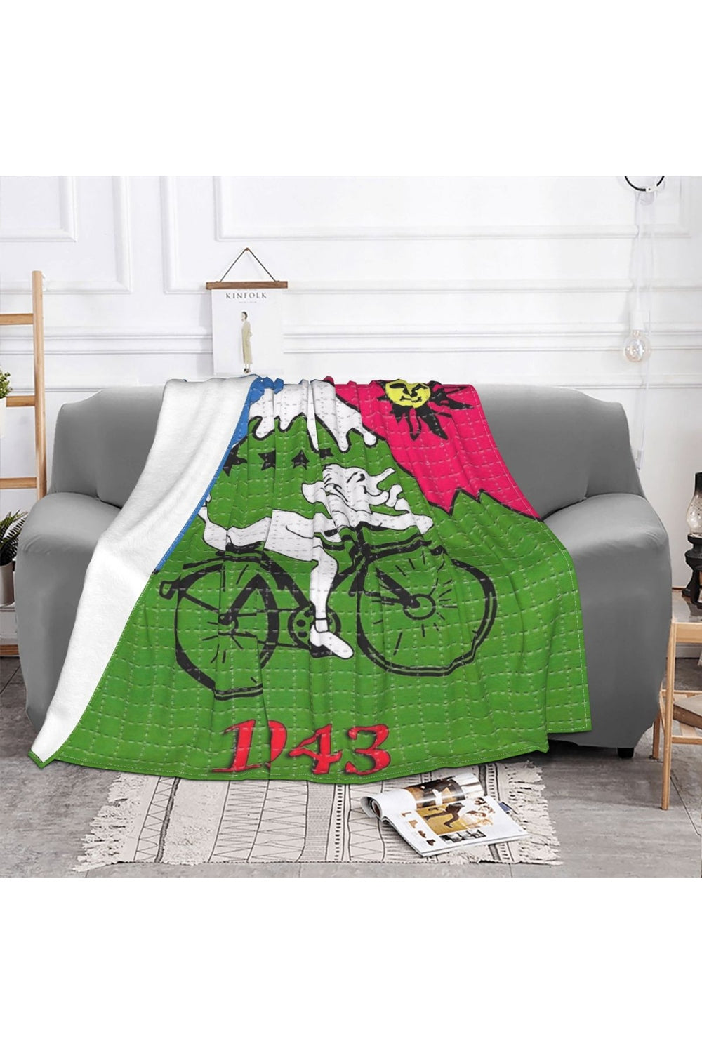 Lisslune | Hoffman Bicycle Day Throw Blanket