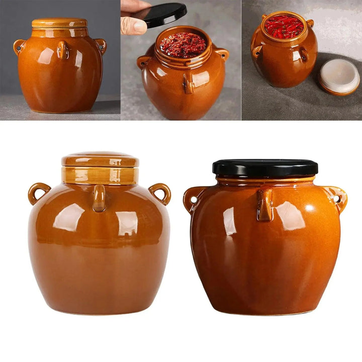 Lisslune | Elegant sparkling ceramic storage jar for stylish kitchen decoration