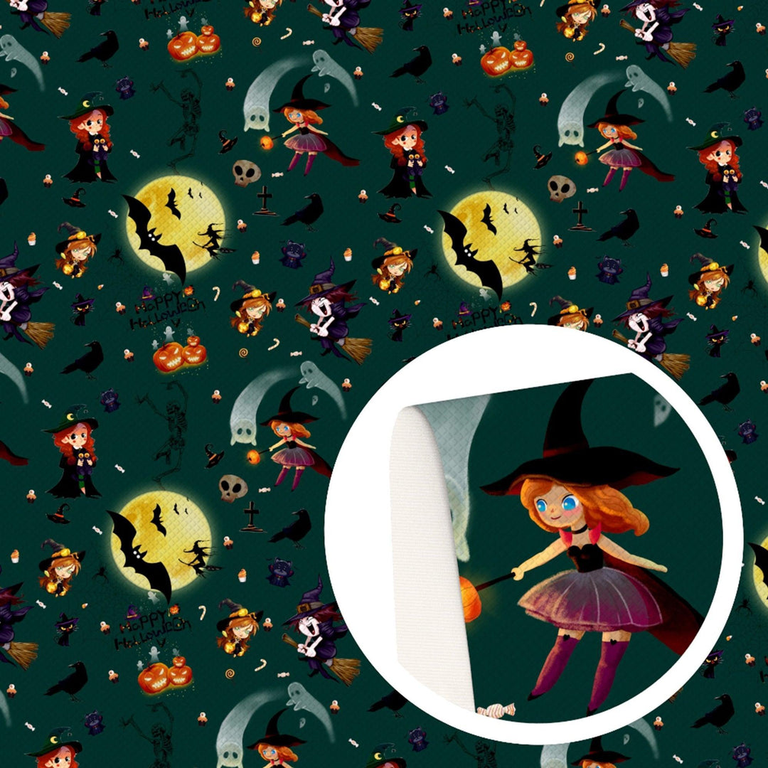 Lisslune | Halloween-themed leather craft sheets - ghost & pumpkin designs for DIY projects