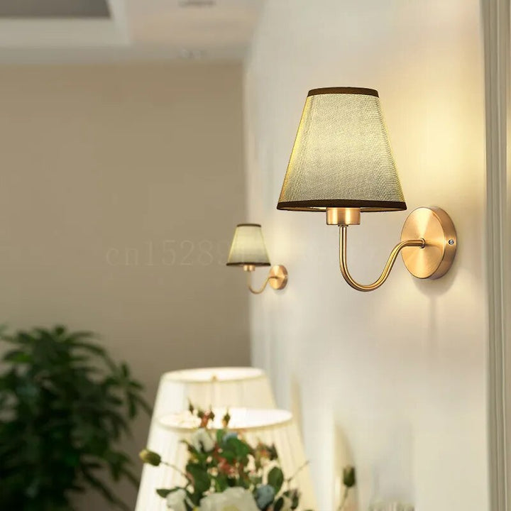Lisslune | RusticGlow - Wandlamp van Stof in Amerikaanse Stijl