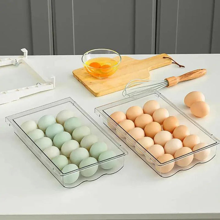 Lisslune | Refrigerator Egg Storage Organizer - Efficient Space-Saving Drawer for Eggs and More