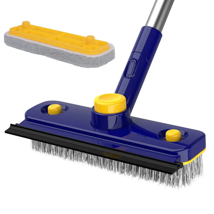 Lisslune | 2in1 V-Shaped Long Handle Floor Scrub Edge Cleaner Brush