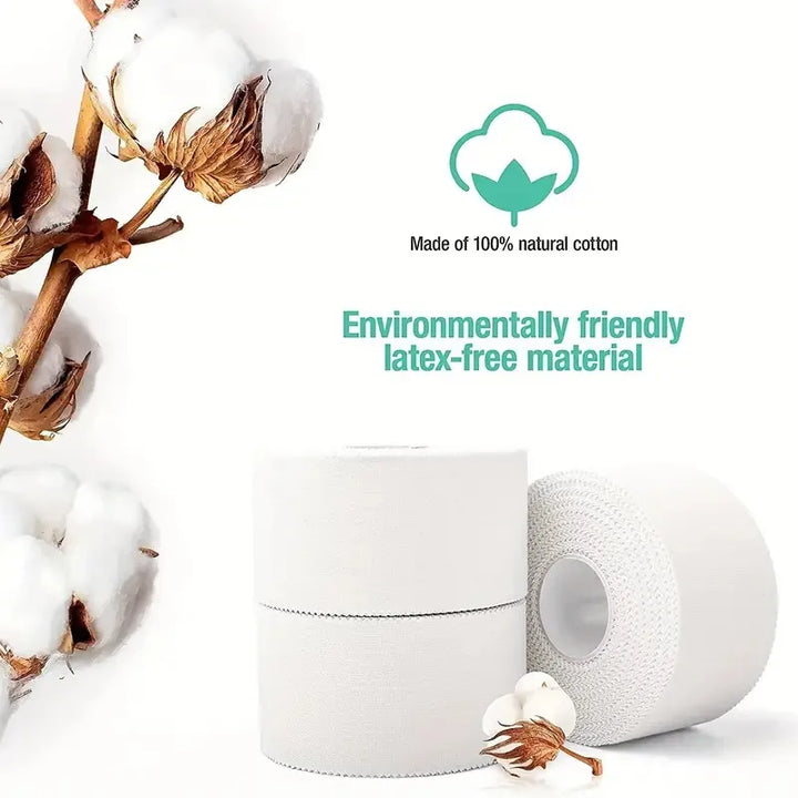 Rynx | 1 Roll White Sports Tape, Professional Athletic Trainer Tape, Sports Care Tape, Sports Bandage Tape as First Aid Bandage for Injuries