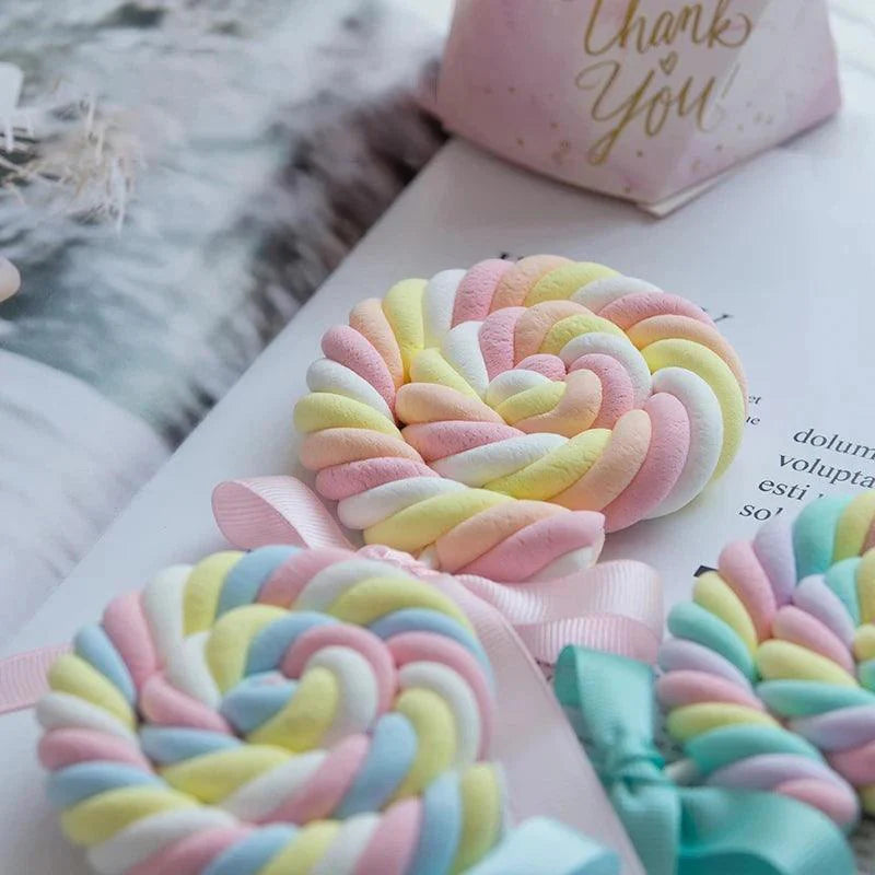 Lisslune | Charming Synthetic Cotton Candy Lollipops - Ideal for Sweet Displays, Children's Photography and Wedding Decorations