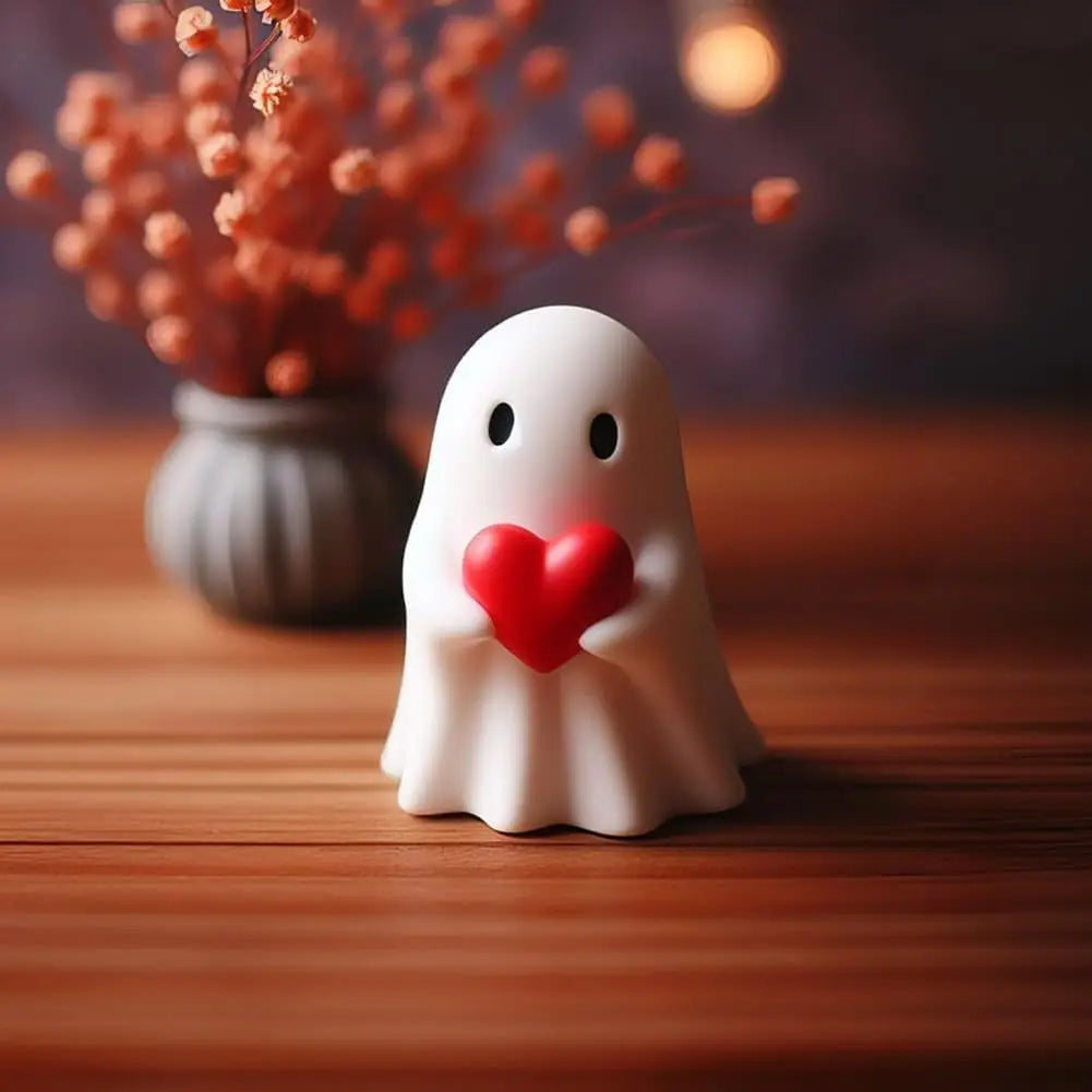 Rynx | Halloween Middle Finger Ghost Decoration Cute Ghost Statue For Home Fireplace Decor Smooth Surface Enhance Festive Atmosphere