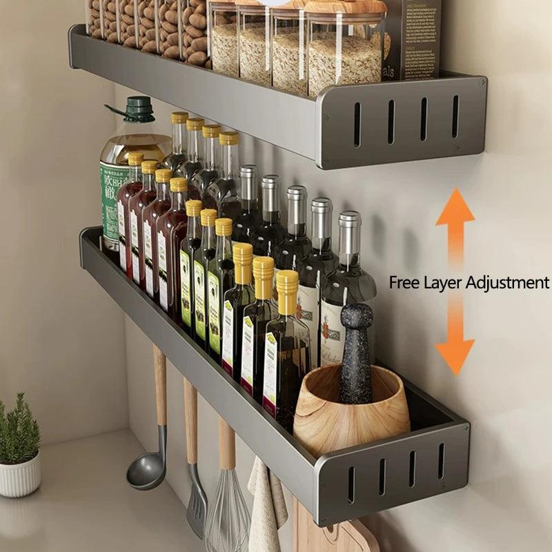 Lisslune | Space-saving aluminum kitchen shelf system