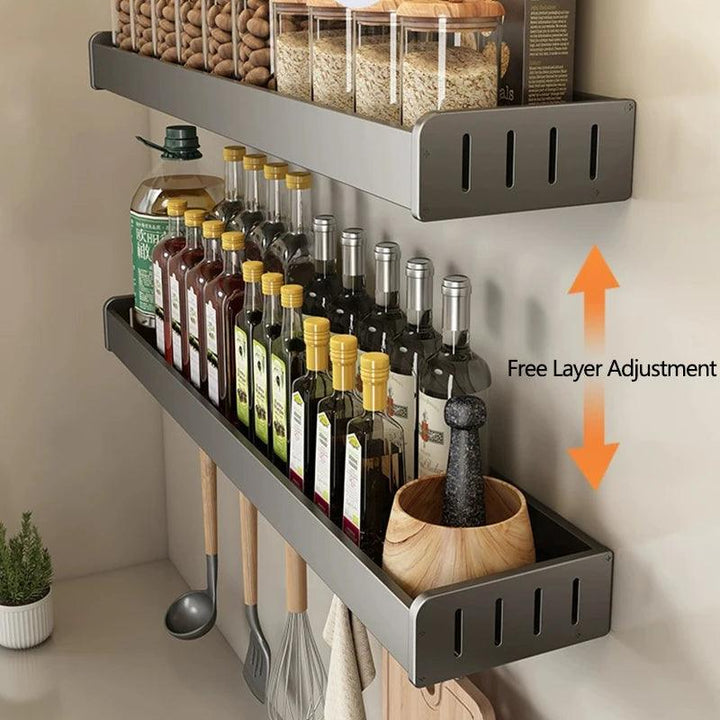 Lisslune | Space-saving aluminum kitchen shelf system