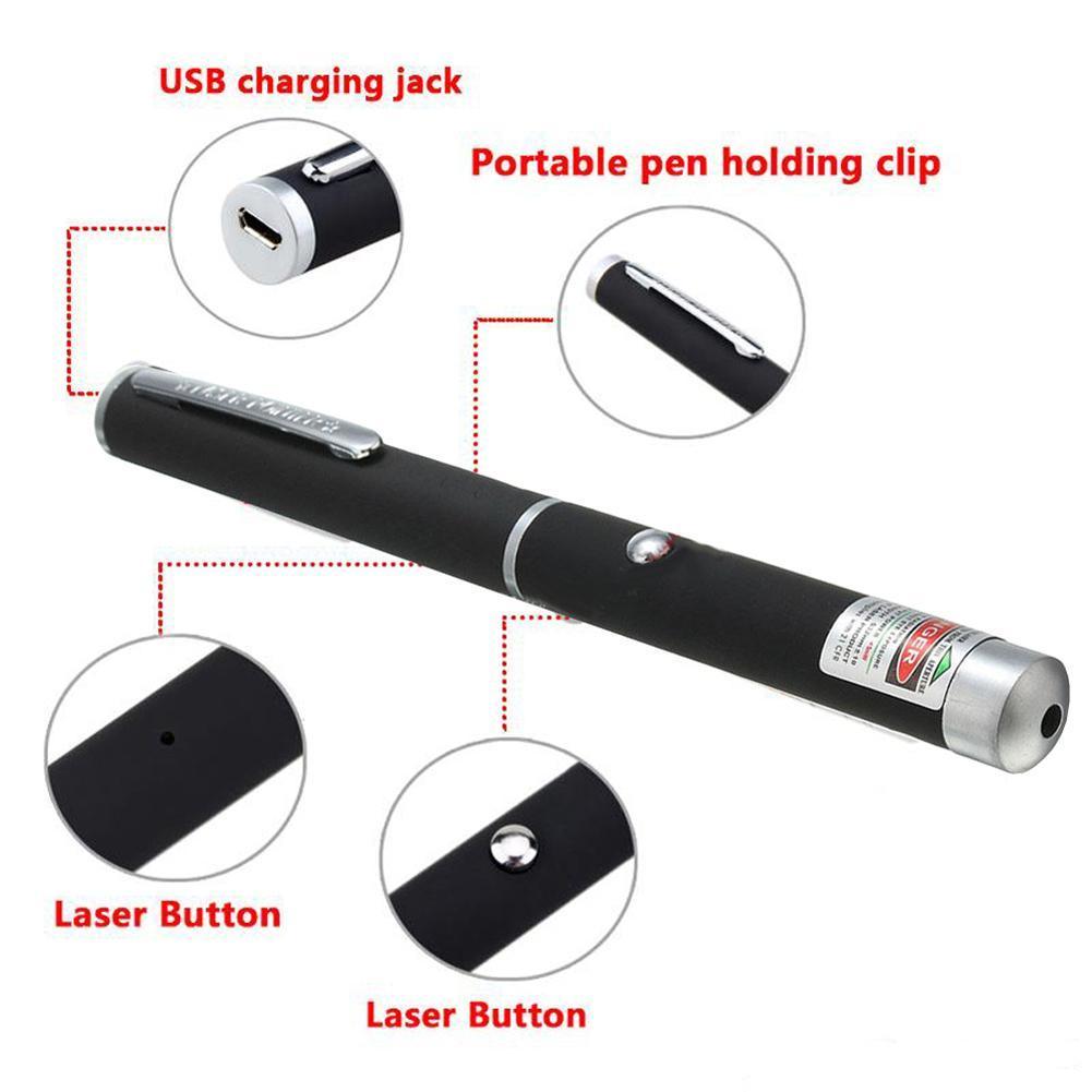 Lisslune | Multicolored USB Laser Pen: Enhance presentations and playtime with pets