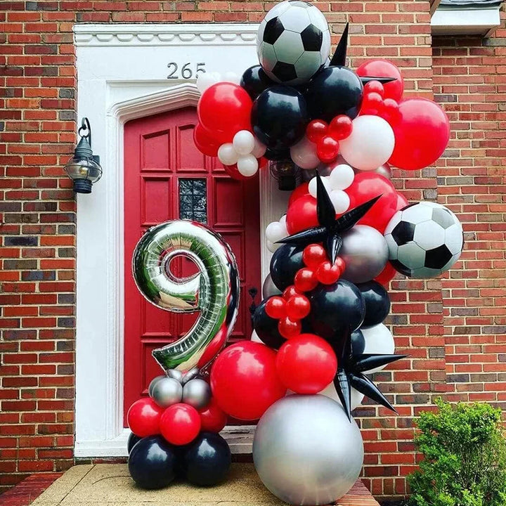 Rynx 22 Inch 4D Soccer Balloon Foil Soccer Theme Party Supplies Kids Boys Sports Birthday Party Decorations Gifts Helium Globo