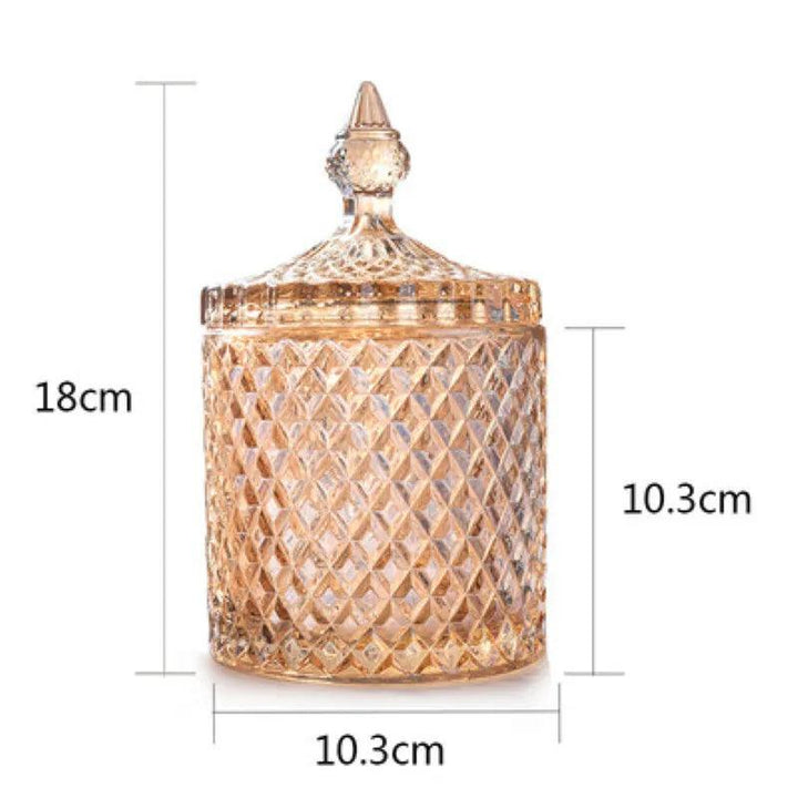 Lisslune | Colorful diamond glass storage container for sweets and sugar - 300ML & 600ML options