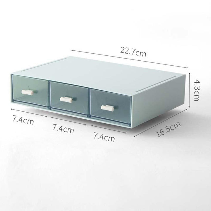 Lisslune | Slim stackable white plastic desk organizer for maximum efficiency at the workplace