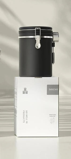 Lisslune | Stylish stainless steel coffee bean containers with date marker and carbon release valve