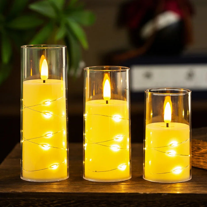 Lisslune | LED flameless electronic tea lights battery-operated