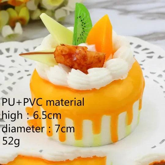 Lisslune | Realistic Faux Fruit Cake Display Model for Home Decor and Photography - 1 Piece Artificial Dessert Prop