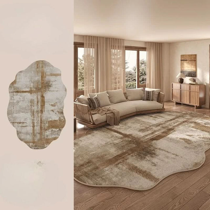 Lisslune | Irregular Plush Washable Rug for Bedroom and Living Room